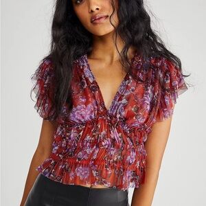 Free People Making Me Smile Print Top